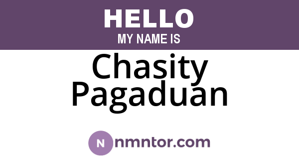 Chasity Pagaduan