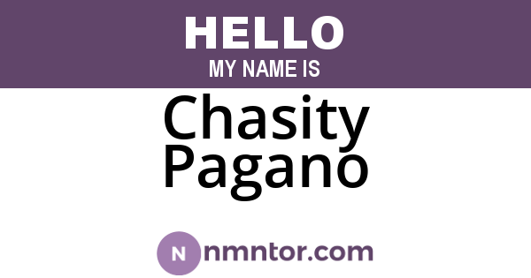 Chasity Pagano