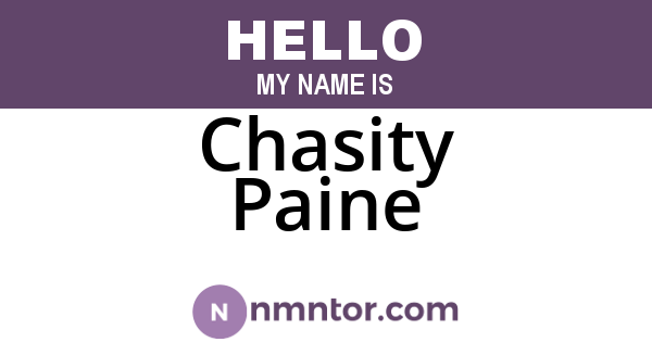 Chasity Paine
