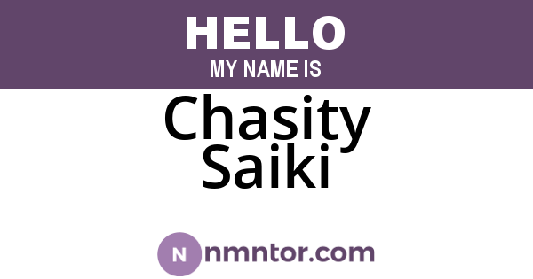 Chasity Saiki
