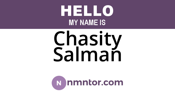 Chasity Salman