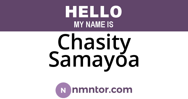 Chasity Samayoa