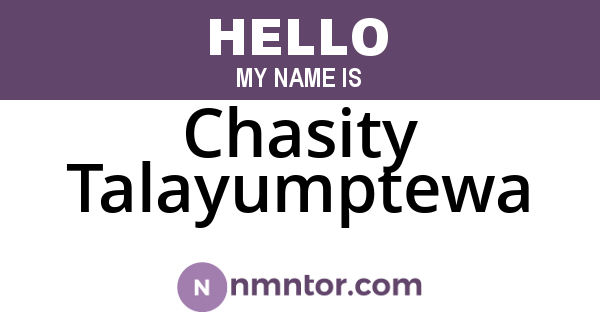 Chasity Talayumptewa