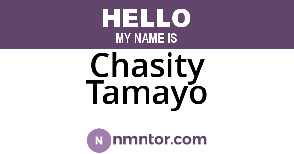 Chasity Tamayo