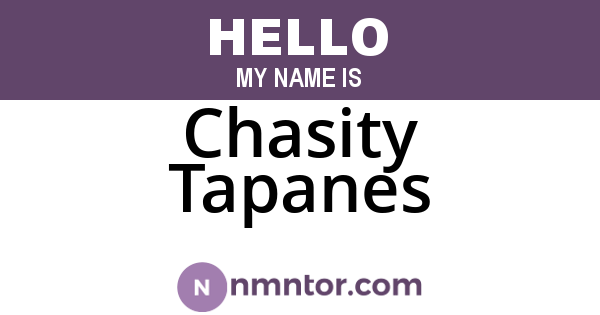 Chasity Tapanes