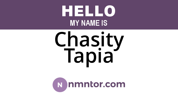 Chasity Tapia