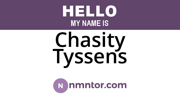 Chasity Tyssens