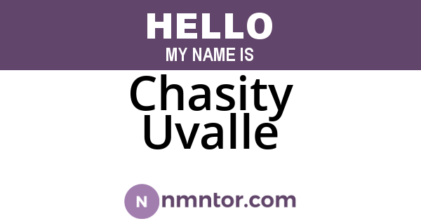 Chasity Uvalle