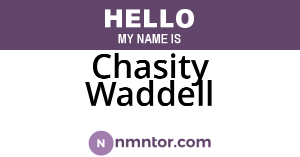 Chasity Waddell
