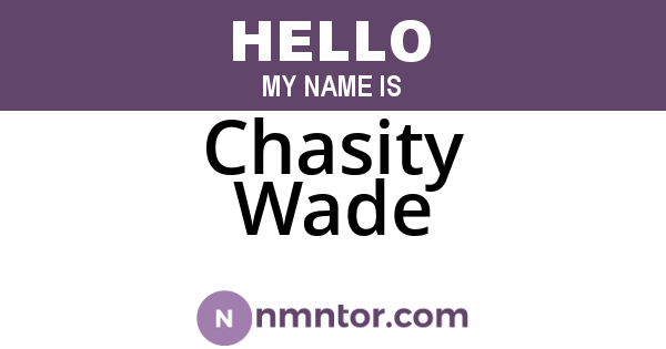 Chasity Wade