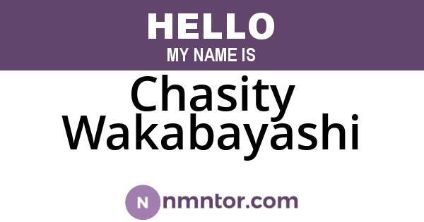 Chasity Wakabayashi