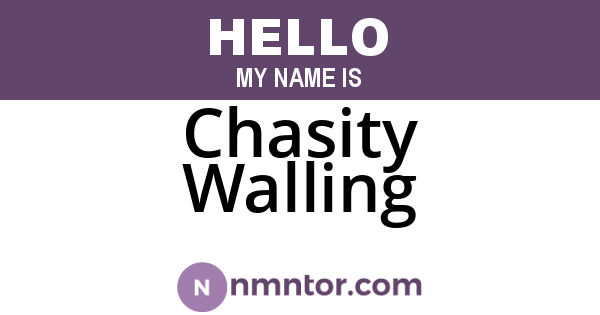 Chasity Walling