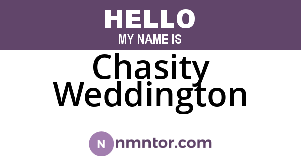 Chasity Weddington