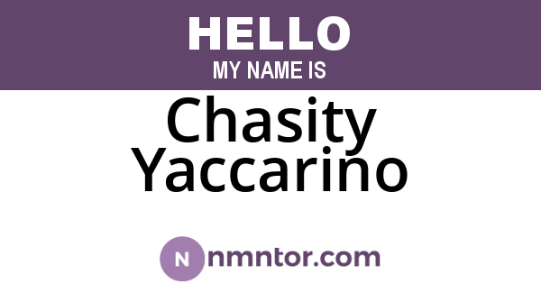 Chasity Yaccarino