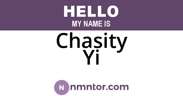 Chasity Yi
