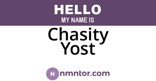 Chasity Yost