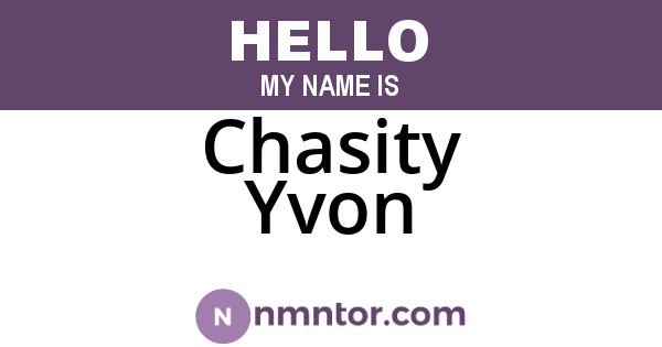Chasity Yvon