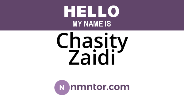Chasity Zaidi