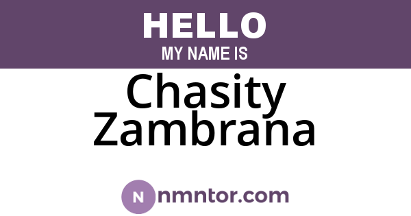 Chasity Zambrana