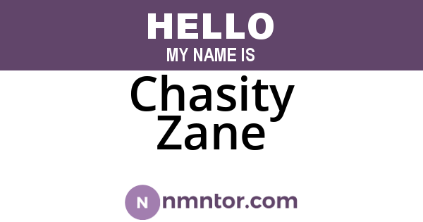 Chasity Zane