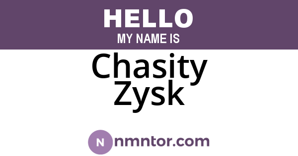 Chasity Zysk