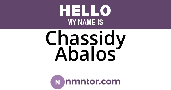 Chassidy Abalos