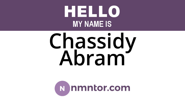Chassidy Abram