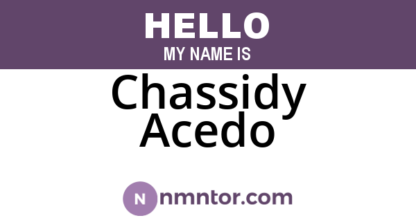 Chassidy Acedo
