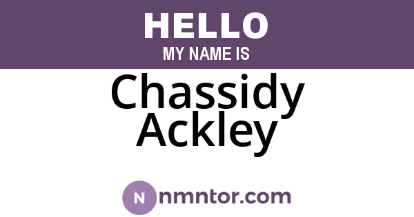Chassidy Ackley