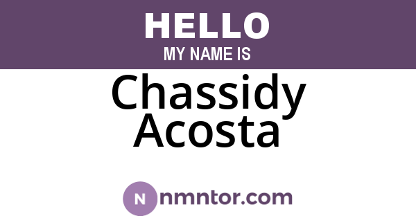 Chassidy Acosta