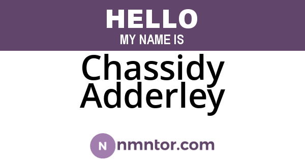 Chassidy Adderley