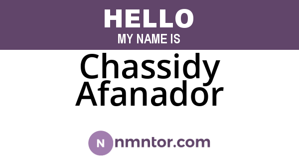 Chassidy Afanador