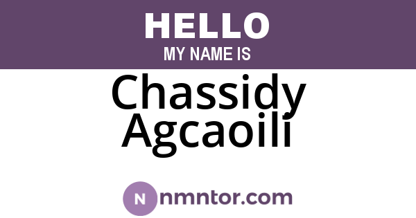 Chassidy Agcaoili