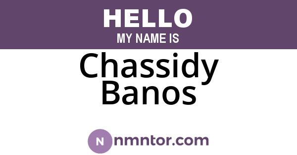 Chassidy Banos
