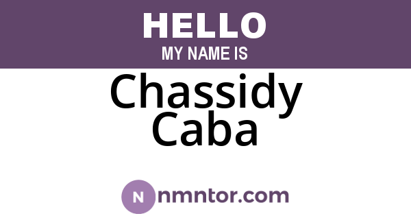 Chassidy Caba