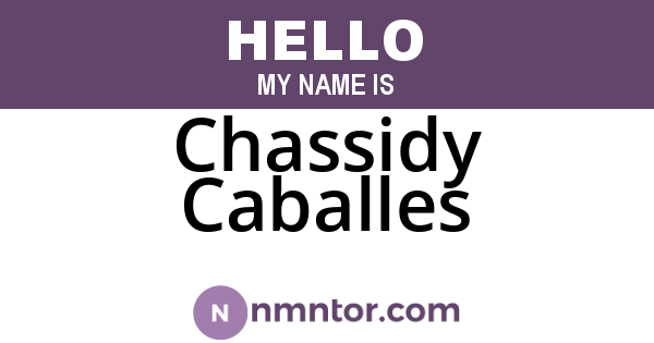 Chassidy Caballes