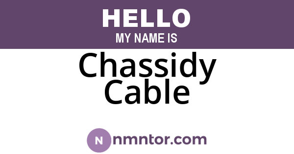 Chassidy Cable