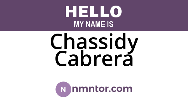 Chassidy Cabrera