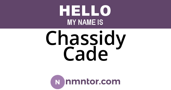 Chassidy Cade