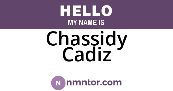 Chassidy Cadiz