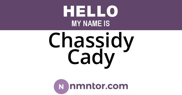 Chassidy Cady