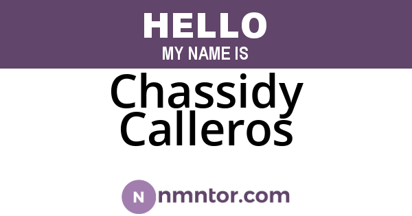 Chassidy Calleros