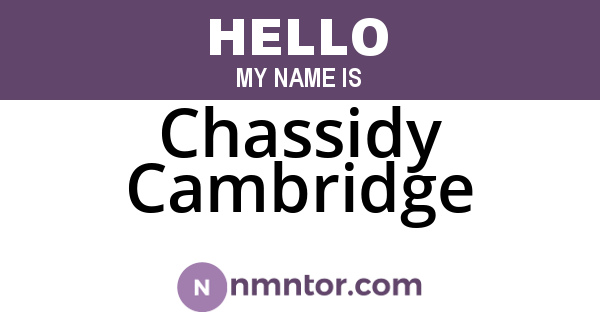 Chassidy Cambridge