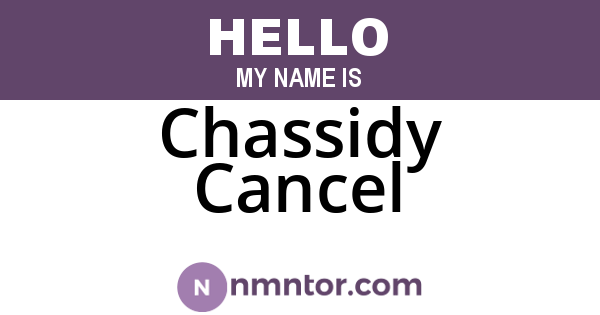 Chassidy Cancel