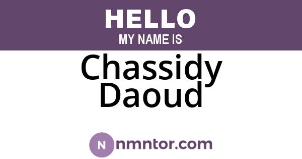 Chassidy Daoud