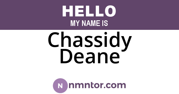 Chassidy Deane