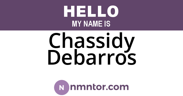Chassidy Debarros