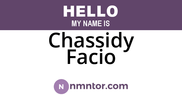 Chassidy Facio
