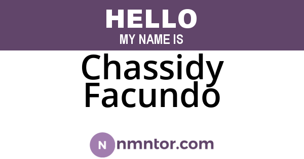 Chassidy Facundo