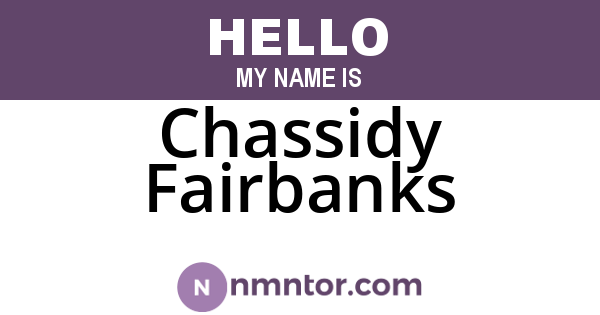 Chassidy Fairbanks